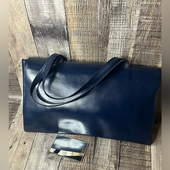 Delvaux Vintage Blue navy leather handbag 1829 - Picture 11 of 15
